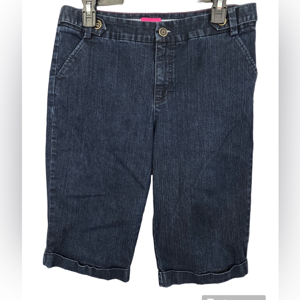 Vintage Pappagallo blue cuffed long shorts Bermuda shorts No flaws to note